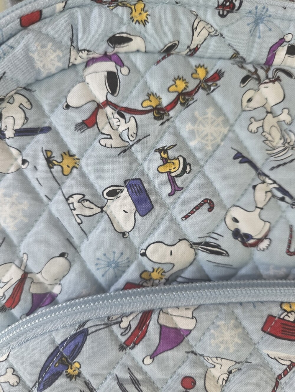Vera Bradley Essential Large Quilted Winter Snoopy Backpack-NWT - Picture 3 of 13